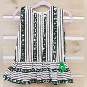 Vintage King Kole Togs Daisy Stripe Peplum Shirt – Size 4